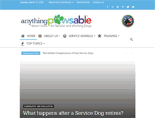 Tablet Screenshot of anythingpawsable.com